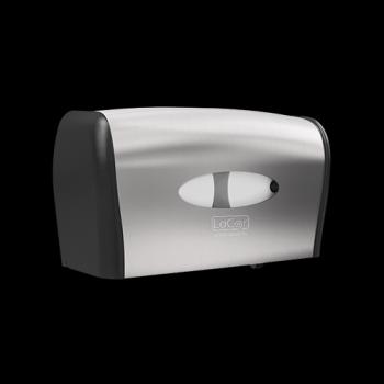 LoCor Black & Stainless Side-by-Side Tissue Dispenser